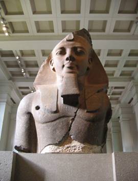 Ramesses II,The Younger Memnon, 3rd Pharaoh of the 19th Dynasty,reigned ca. 1279-1213 B.C.E.   The  British Museum, London